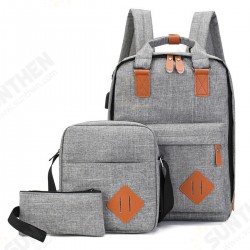 3PCS Men Women School Backpack Shoulder Bag Student Laptop Handbag Travel Tote 3PCS Men Women School Backpack Shoulder Bag Student Laptop Handbag Travel Tote