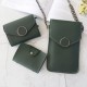 3PCS/ Set Fashion with Touch Screen Window Mobile Phone Storage Crossbody Shoulder Bag Card Holder Purse