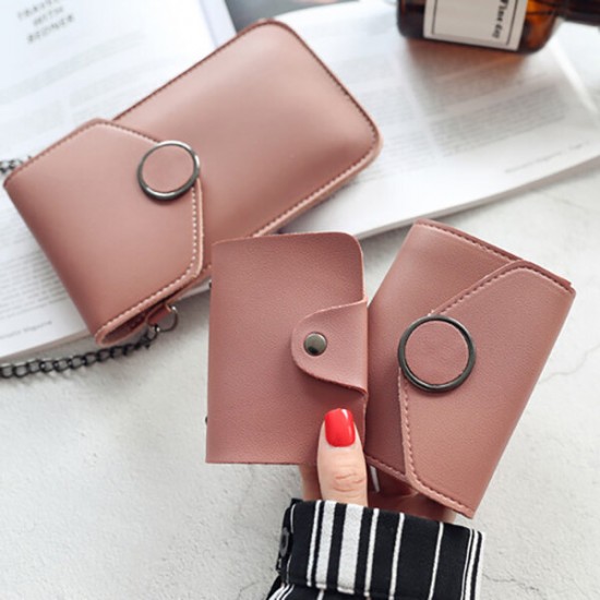 3PCS/ Set Fashion with Touch Screen Window Mobile Phone Storage Crossbody Shoulder Bag Card Holder Purse