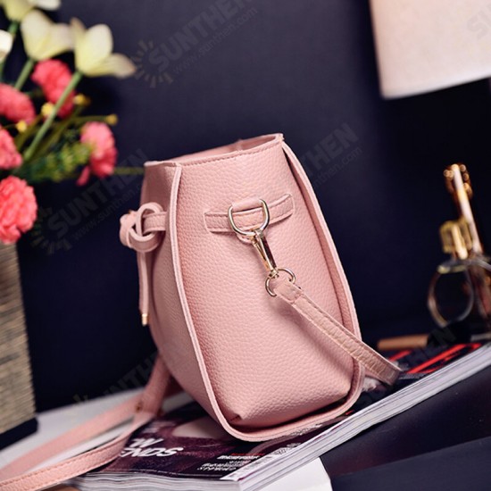 4PCS/ Set Women PU Leather Large Capacity Crossbody Bag Purse Handbag Card Holder