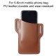 5-6 inch Retro PU Leather Mobile Phone Storage Bag Wallet Belt Waist Packs