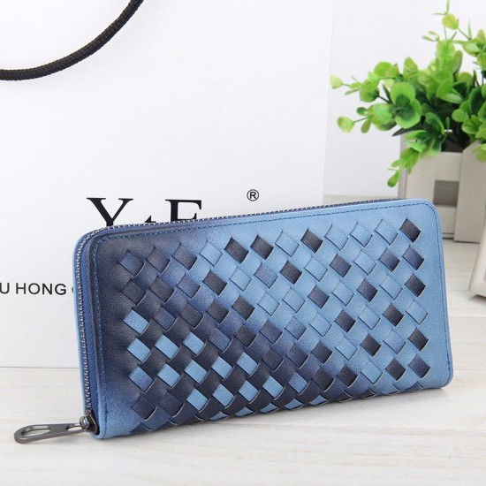 5.5 Inch Women's PU Woven Texture Long Wallet Phone Bag Handbag For iPhone 7/7 PLus Samsung S7 Edge