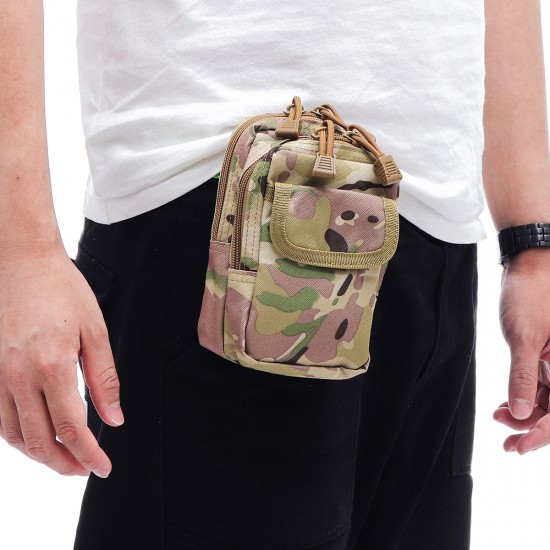 6 Inch Tactical Molle Pouch Waist Bag Phone Bag For Outdoor Sports Hiking Climbing