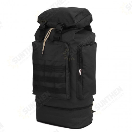 60L+10L Expanded Large Capacity with Mobile Phone Storage Side Bag Outdoor Hiking Backpack