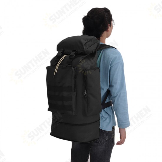 60L+10L Expanded Large Capacity with Mobile Phone Storage Side Bag Outdoor Hiking Backpack