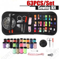 63PCS/ Set Travel Sewing Kit Measure Scissor Thimble Thread Needle Storage Box 63PCS/ Set Travel Sewing Kit Measure Scissor Thimble Thread Needle Storage Box