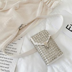 6.5 inch Rhinestone Decoration Mobile Phone Storage Women Crossbody Bag Waist Packs 6.5 inch Rhinestone Decoration Mobile Phone Storage Women Crossbody Bag Waist Packs