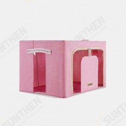 66L Folding with Transparent Window Waterproof Cationic Fabric Clothes Quilt Basket Storage Box Organizer 66L Folding with Transparent Window Waterproof Cationic Fabric Clothes Quilt Basket Storage Box Organizer
