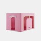 66L Folding with Transparent Window Waterproof Cationic Fabric Clothes Quilt Basket Storage Box Organizer
