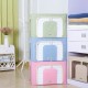 66L Folding with Transparent Window Waterproof Cationic Fabric Clothes Quilt Basket Storage Box Organizer