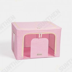 66L Folding with Transparent Window Waterproof Cationic Fabric Clothes Quilt Basket Storage Box Organizer 66L Folding with Transparent Window Waterproof Cationic Fabric Clothes Quilt Basket Storage Box Organizer