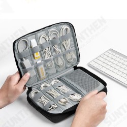 Travel Portable Double-layer Mobile Phone Memery Card U Disk USB Cable Digital Accessories Waterproof Organizer Storage Bag Handbag for iPad Mini / Air Travel Portable Double-layer Mobile Phone Memery Card U Disk USB Cable Digital Accessories Waterproof Organizer Storage Bag Handbag for iPad Mini / Air