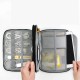 Travel Portable Double-layer Mobile Phone Memery Card U Disk USB Cable Digital Accessories Waterproof Organizer Storage Bag Handbag for iPad Mini / Air