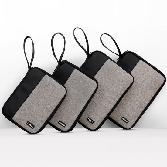 Travel Portable Double-layer Mobile Phone Memery Card U Disk USB Cable Digital Accessories Waterproof Organizer Storage Bag Handbag for iPad Mini / Air