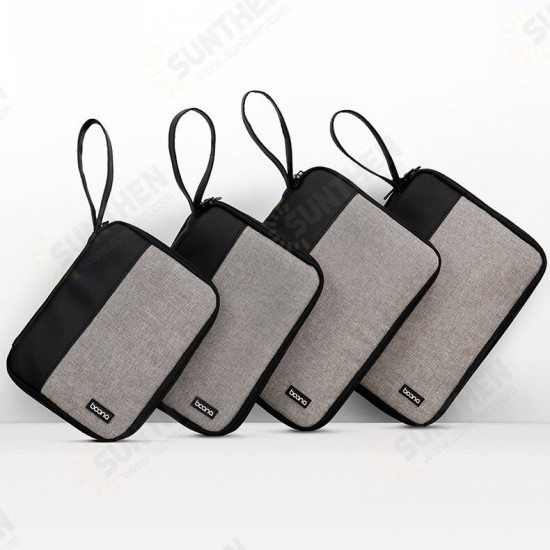 Travel Portable Double-layer Mobile Phone Memery Card U Disk USB Cable Digital Accessories Waterproof Organizer Storage Bag Handbag for iPad Mini / Air