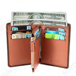 RFID Casual Business with Multi-Pocket Card Holders Oil Leather Short Wallet Coin Purse RFID Casual Business with Multi-Pocket Card Holders Oil Leather Short Wallet Coin Purse