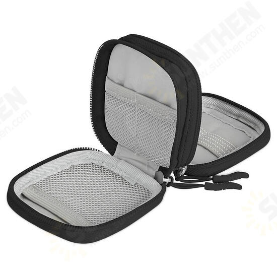 Double Layers Portable Anti-shock Earphone Accessory Storage Bag U Flash Disk Collection Box