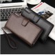 Men Business Leather Long Wallet Clutch Purse Bag ID Credit SIM Card Holder For iPhone Samsung