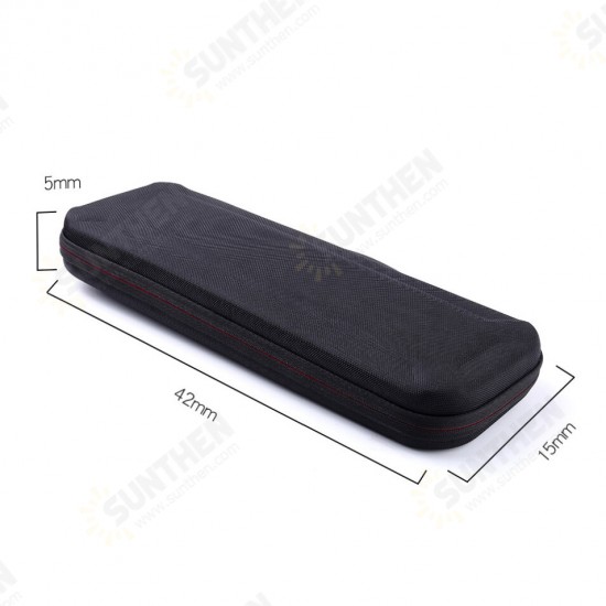 41*15*5.5cm Portable Oximeter Blood Glucose Meter Set Storage Box Dual Zipper Anti-slip Rubber Handle EVA Storage Bag