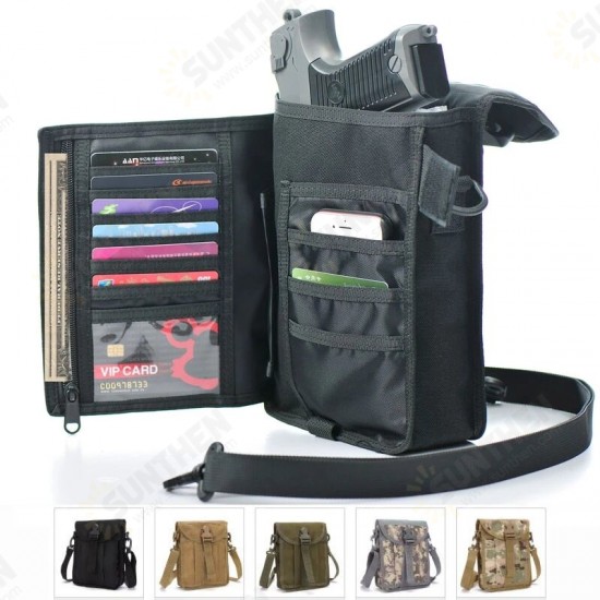 600D Nylon Anti-Scratch Outdoor Tactical Bag Large Capacity Storage With Multi-Card Slots Wallet Crossbody Bag