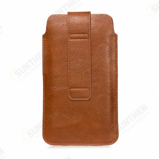 6.4/5.5/5.2 inch Bussiness PU Leather Mobile Phone Money Coin Men Phone Bag Belt Waist Bag Sidebag Pack with Card Slot