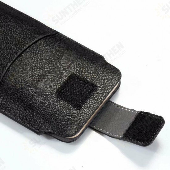 6.4/5.5/5.2 inch Bussiness PU Leather Mobile Phone Money Coin Men Phone Bag Belt Waist Bag Sidebag Pack with Card Slot