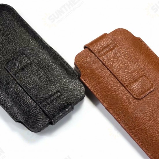 6.4/5.5/5.2 inch Bussiness PU Leather Mobile Phone Money Coin Men Phone Bag Belt Waist Bag Sidebag Pack with Card Slot