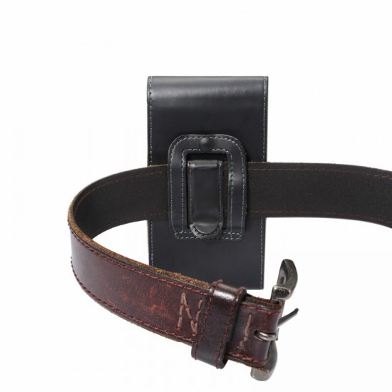 Bussiness PU Leather Mobile Phone Money Coin Hiking Sport Men Phone Bag Belt Waist Bag Sidebag Pack S5 Pro Phone Case