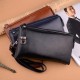 Casual Large Capacity PU Leather Men Long Wallets Clutch Hasp Phone Credit Card Wallet