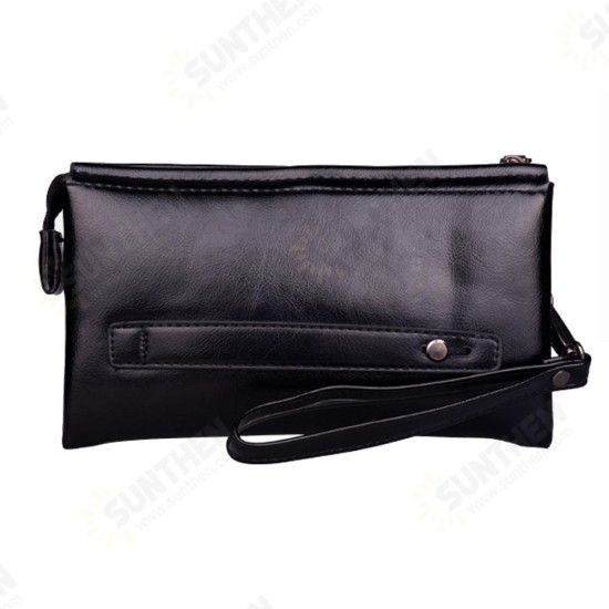 Casual Large Capacity PU Leather Men Long Wallets Clutch Hasp Phone Credit Card Wallet