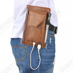 Casual Vintage Bussiness Multi-Pocket Reserve Charging Port PU Leather Mobile Phone Money Hiking Sport Men Phone Bag Belt Waist Bag S5 Pro A7 Pro Case Casual Vintage Bussiness Multi-Pocket Reserve Charging Port PU Leather Mobile Phone Money Hiking Sport Men Phone Bag Belt Waist Bag S5 Pro A7 Pro Case