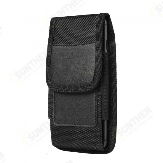 Horizontal Oxford Nylon Mobile Phone Storage Bag Wallet Belt Waist Packs for 5.7-6.7 inch Phones