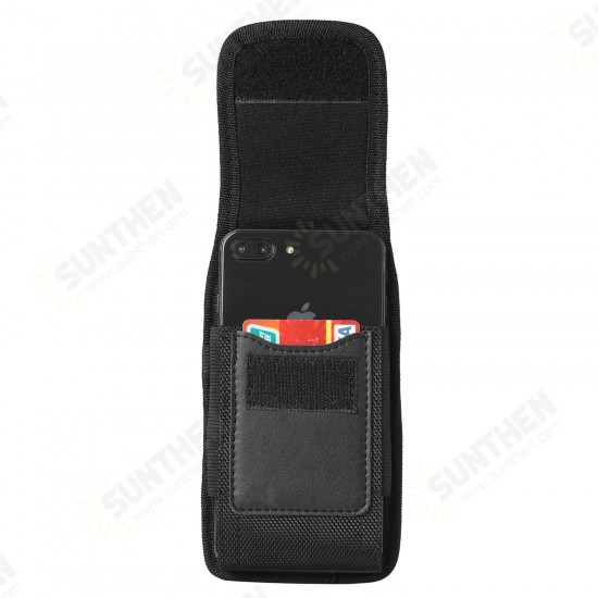 Horizontal Oxford Nylon Mobile Phone Storage Bag Wallet Belt Waist Packs for 5.7-6.7 inch Phones