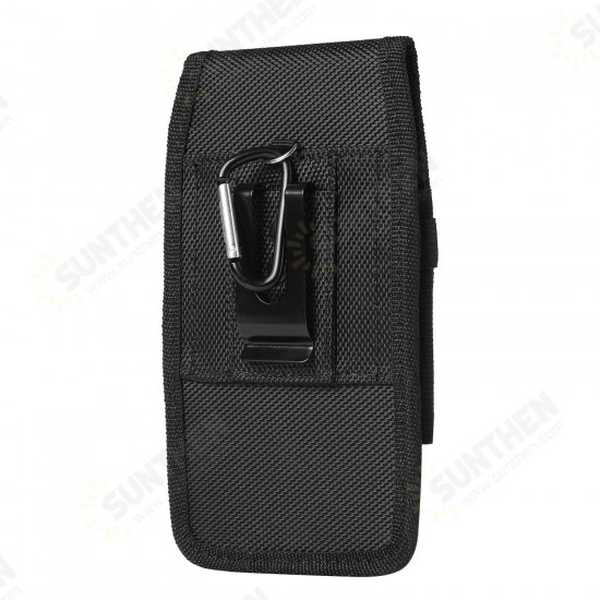 Horizontal Oxford Nylon Mobile Phone Storage Bag Wallet Belt Waist Packs for 5.7-6.7 inch Phones