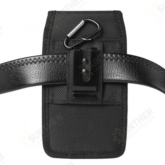 Horizontal Oxford Nylon Mobile Phone Storage Bag Wallet Belt Waist Packs for 5.7-6.7 inch Phones