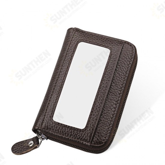 KB08 Business Portable RFID Anti-scan Genuine Leather 12 Card Slots Coins Bag Wallet Credit Lock ID Card Holder KB08 Business Portable RFID Anti-scan Genuine Leather 12 Card Slots Coins Bag Wallet Credit Lock ID Card Holder