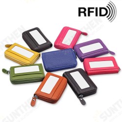 KB08 Business Portable RFID Anti-scan Genuine Leather 12 Card Slots Coins Bag Wallet Credit Lock ID Card Holder KB08 Business Portable RFID Anti-scan Genuine Leather 12 Card Slots Coins Bag Wallet Credit Lock ID Card Holder