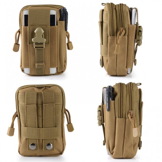 LT01 Outdoor Camouflage Tactical Bag Large Capacity Waterproof Nylon Mobile Phone Storage Bag Belt Waist Packs