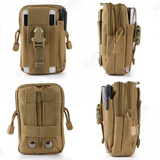 LT01 Outdoor Camouflage Tactical Bag Large Capacity Waterproof Nylon Mobile Phone Storage Bag Belt Waist Packs