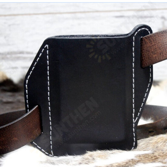 Men Vintage Casual Genuine Leather Bag Waist Bag Pouch Leather Belt Bag Purse Under For 6.3 inch Phone Nokia Phone 9