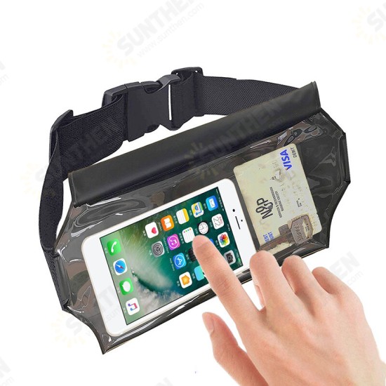 TPU Waterproof Phone Bag Touch Screen Underwater Swimming Diving Phone Pouch Waist Bag for iPhone Huawei Xiaomi below 6.7 inch Non-original