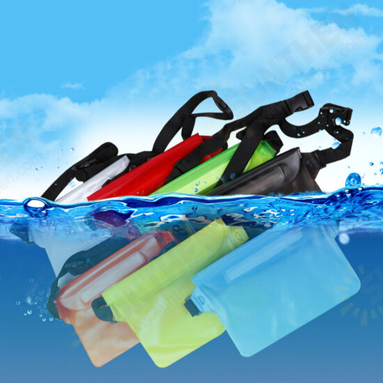 Universal Big Large Capacity Swimming Diving PVC Translucent Mobile Phone Watches Storage Waist Pouch Waterproof Bag