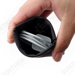 Universal Spring Leaf Skin-like PU Earphone USB Cable U Flash Disk Accessory Storage Pouch Bag Universal Spring Leaf Skin-like PU Earphone USB Cable U Flash Disk Accessory Storage Pouch Bag