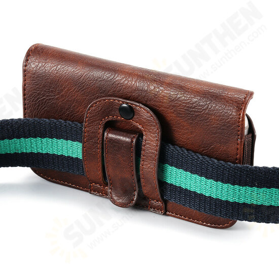 Vintage Rhinoceros Hide Texture Mobile Phone Money Coin Hiking Sport Men Belt Waist Bag Sidebag Pack with Card Slot For Smartphone Nokia Phone 9