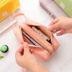 W1 Kawaii Double Zipper Large Capacity Stationery Supplies Pencil Case Earphone USB Cable MP3 Memory Card Battery Digital Gadgets Organizer Storage Bag W1 Kawaii Double Zipper Large Capacity Stationery Supplies Pencil Case Earphone USB Cable MP3 Memory Card Battery Digital Gadgets Organizer Storage Bag