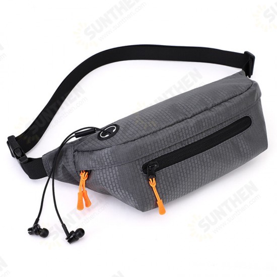 Waterproof Outdoor Sport Night Running with Multi Pockets Reflective Stripe Headphone Hole Mobile Phone Storage Waist Bag for Smartphone Under 6.5 inch