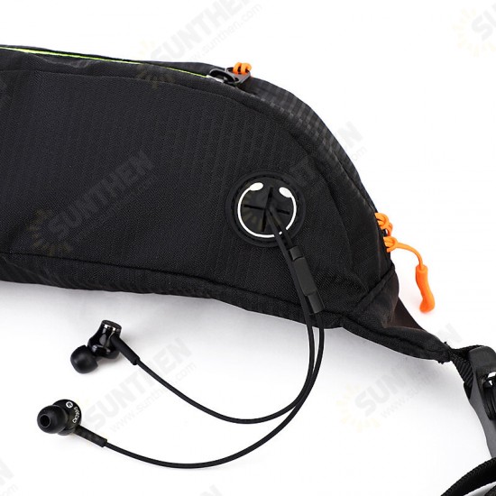 Waterproof Outdoor Sport Night Running with Multi Pockets Reflective Stripe Headphone Hole Mobile Phone Storage Waist Bag for Smartphone Under 6.5 inch