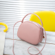 Women Leisure PU Leather Shoulder Bag Small Round Bag Crossbody Bag with Earphone Hole