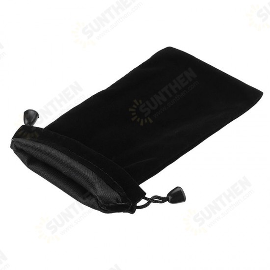 Black Portable Soft Drawstring Power Bank Storage Bag Collection Pouch Non-original