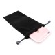 Black Portable Soft Drawstring Power Bank Storage Bag Collection Pouch Non-original